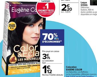 Carrefour Eugène color coloration offre