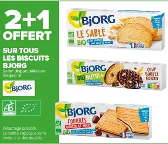 Carrefour Bjorg bon plan sur tous les biscuits bjorg offre