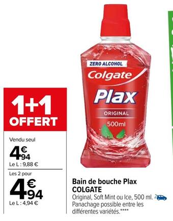 Carrefour Colgate bain de bouche offre