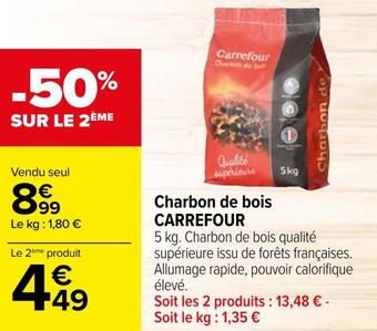 Carrefour Carrefour charbon de bois offre