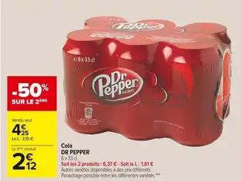 Carrefour Market Dr pepper cola offre