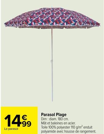 Carrefour Parasol plage offre