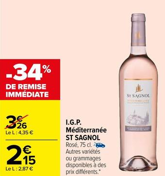 Carrefour St sagnol i.g.p. méditerranée offre