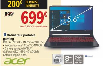 Carrefour Acer ordinateur portable gaming offre