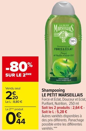 Carrefour Market Le petit marseillais shampooing offre