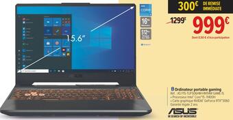 Carrefour Asus ordinateur portable gaming offre