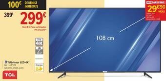 Carrefour Tcl téléviseur led 4k offre