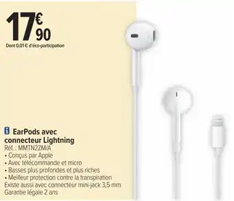 Earpods avec connecteur lightning