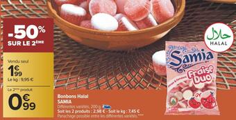 Carrefour Samia bonbons halal offre