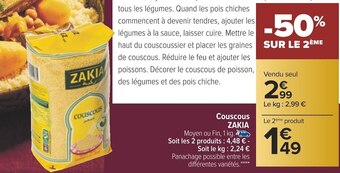 Carrefour Zakia couscous offre