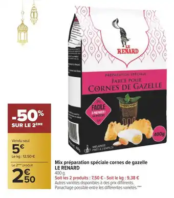 Carrefour Le renard mix préparation spéciale cornes de gazelle offre