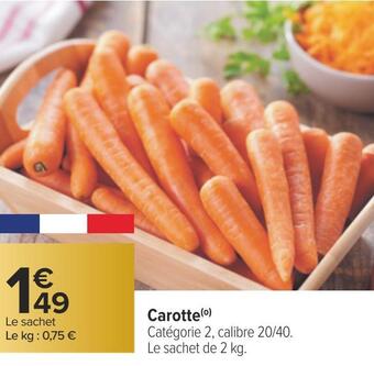 Carrefour Carotte offre