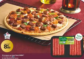 Carrefour Market Dabia 18 merguez pur bœuf halal offre