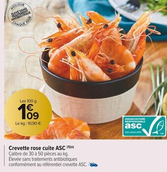 Carrefour Market Crevette rose cuite asc offre