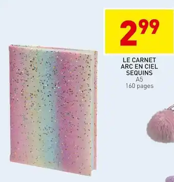 2 be's kool le carnet arc en ciel sequins