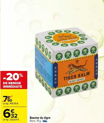 Carrefour Baume du tigre offre