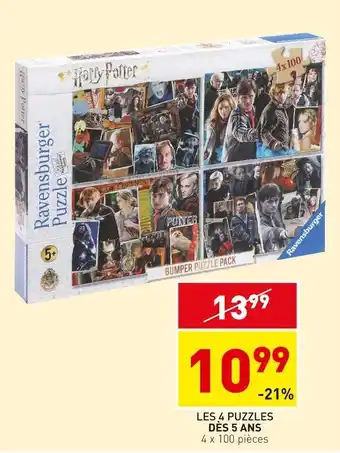 Stokomani Harry potter les 4 puzzles dès 5 ans offre