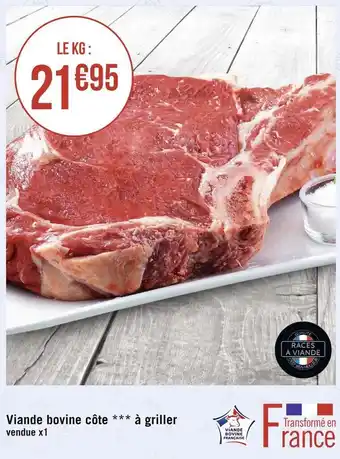 Géant Casino Viande bovine côte à griller offre