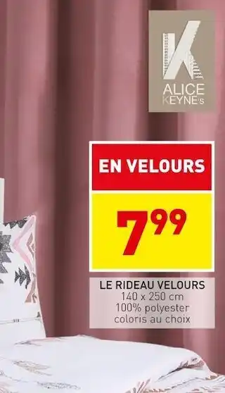 Stokomani Alice keynes le rideau velours offre
