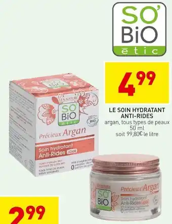 Stokomani So'bio etic le soin hydratant anti-rides offre