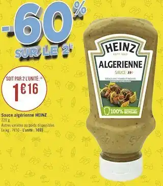 Géant Casino Heinz sauce algérienne offre