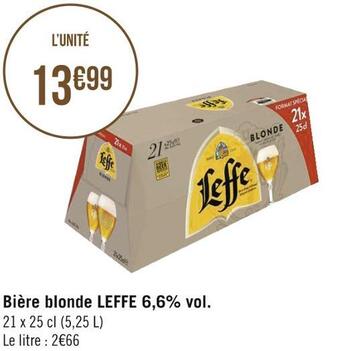 Géant Casino Leffe bière blonde 6,6% vol. offre