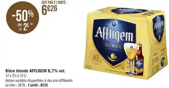 Géant Casino Affligem bière blonde 6,7% vol. offre