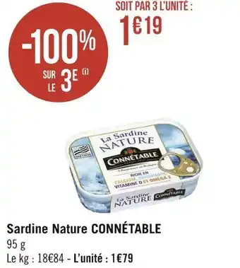 Connétable sardine nature