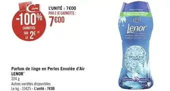 Géant Casino Lenor parfum de linge en perles envolée d’air* offre