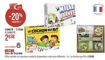 Géant Casino Dujardin jeux de société offre