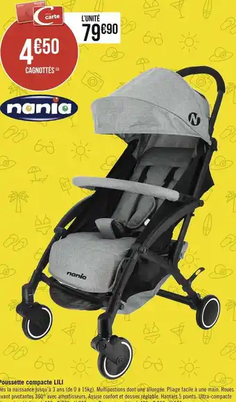 Nania poussette compacte lili