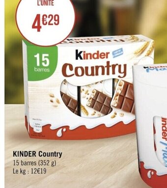 Géant Casino Kinder Country offre
