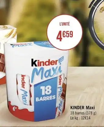 Géant Casino Kinder Maxi offre