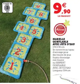 Hyper U Marelle Gonflable avec jets d'eau offre