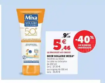 Super U Soin Solaire Mixa offre
