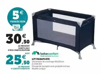 Super U Lit Parapluie Bebeconfort offre