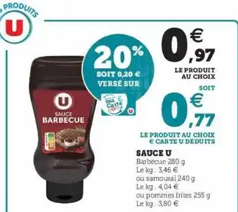 Super U Sauce U offre