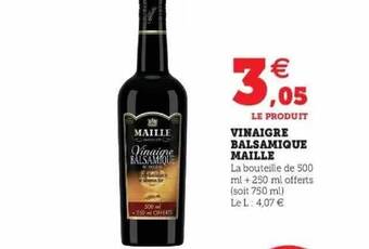 Super U Vinaigre Balsamique Maille offre