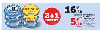 Super U Thon Entier Au Naturel Petit Navire offre
