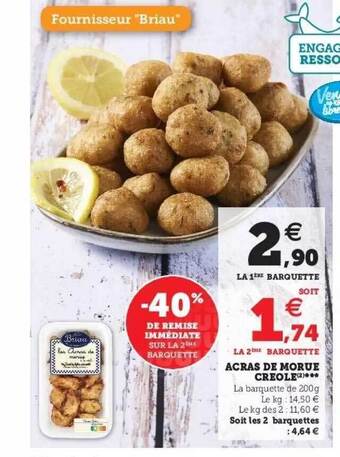 Super U Acras De Morue Créole offre