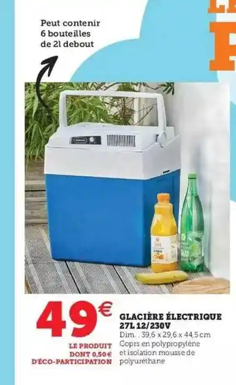 Super U Glacière électrique 27l 12-230 V offre