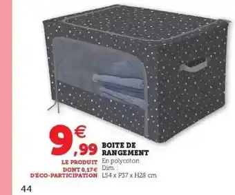 Super U Boîte De Rangement offre