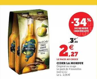 Super U Cider La Mordue offre