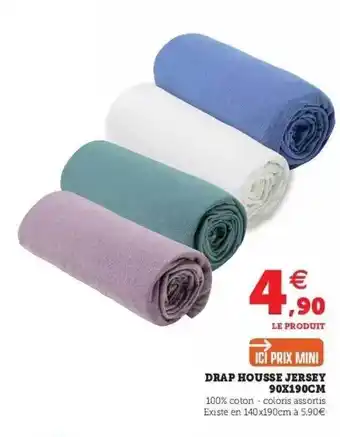 Super U Drap Housse Jersey 90 X 190 Cm offre