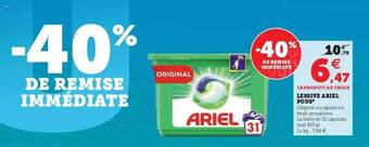 Super U Lessive Ariel Pods offre