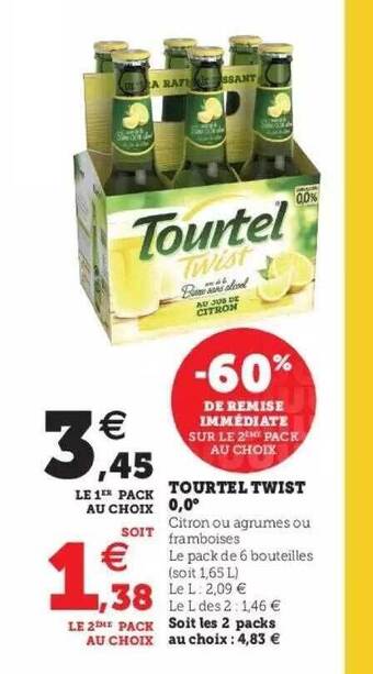 Super U Tourtel Twist 0,0° offre