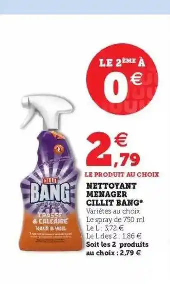 Super U Nettoyant Ménager Cillit Bang offre