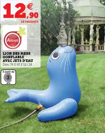 Hyper U Lion des mers gonflable avec jets d'eau offre