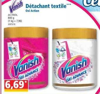Norma Vanish Détachant Textile Oxi Action offre
