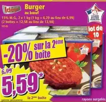 Norma Idégel Burger Au Bœuf offre